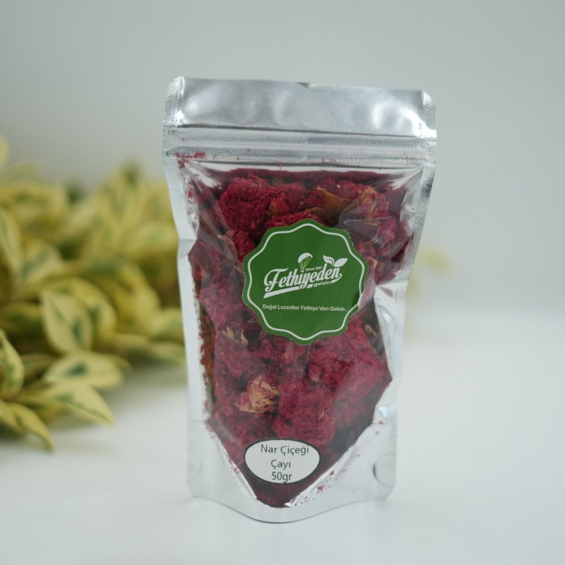 Doğal Nar Çiçeği Çayı 50 Gr – Katkısız, Ekşi Aromalı ve Ferahlatıcı Bitki Çayı